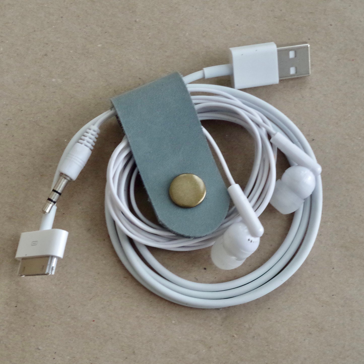 Large or Small Cord Clip in Blue/Grey,