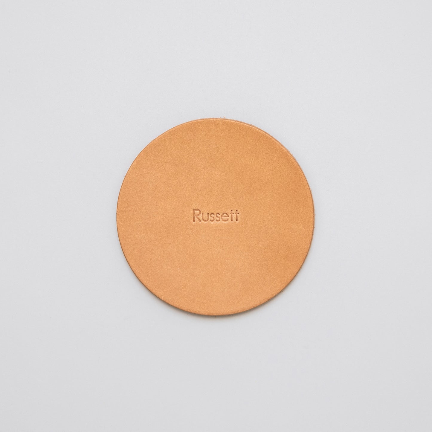 Set of 4 Leather Coasters, Russet