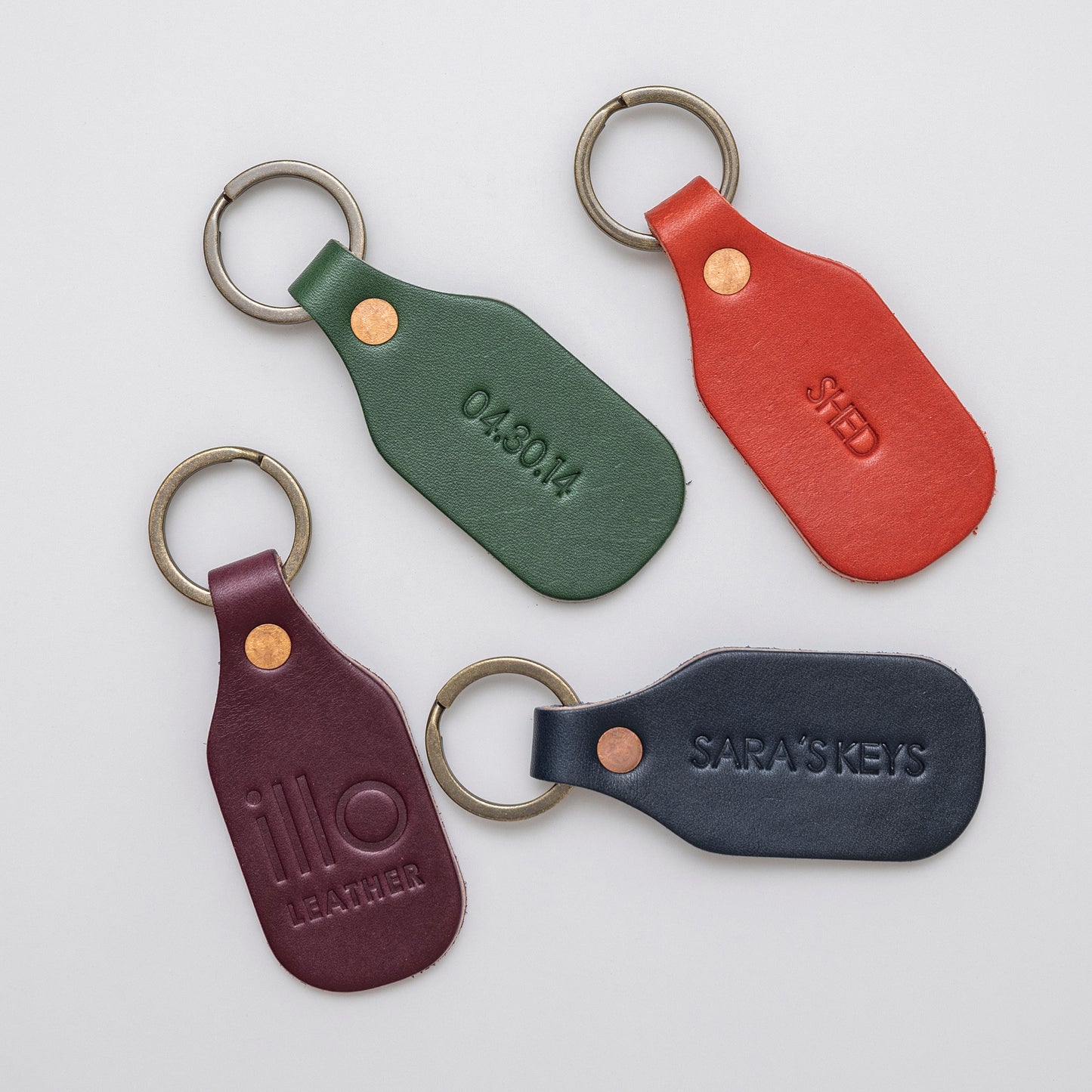 Personalized Leather Key Tag