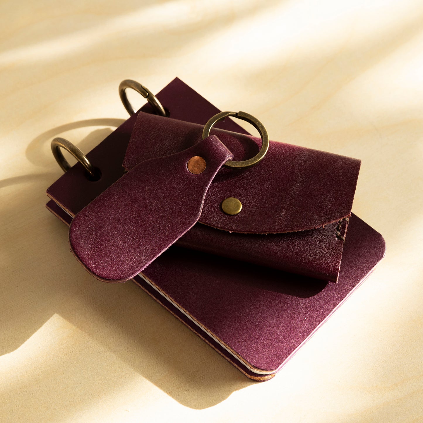 Refillable Reporter Notebook, Eggplant